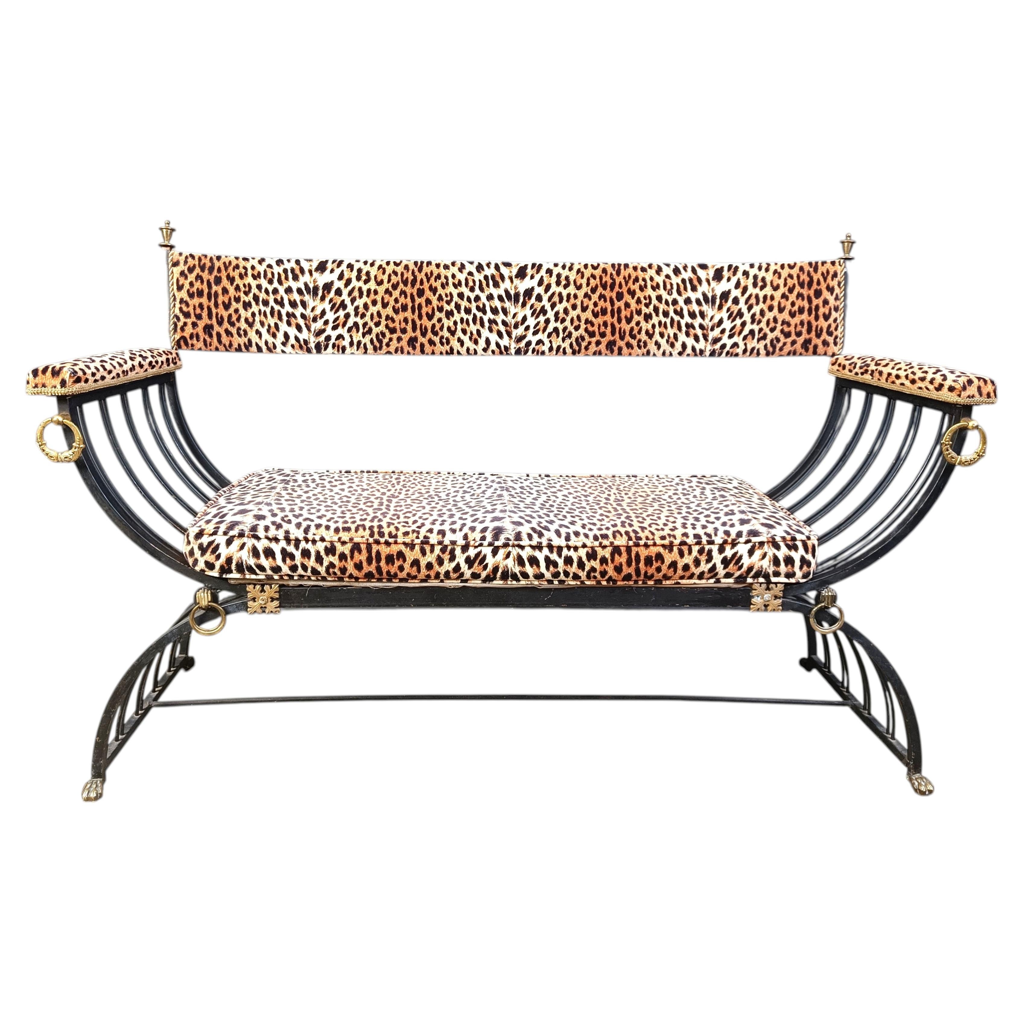 Maison Jansen style Curule Bench, 1960s