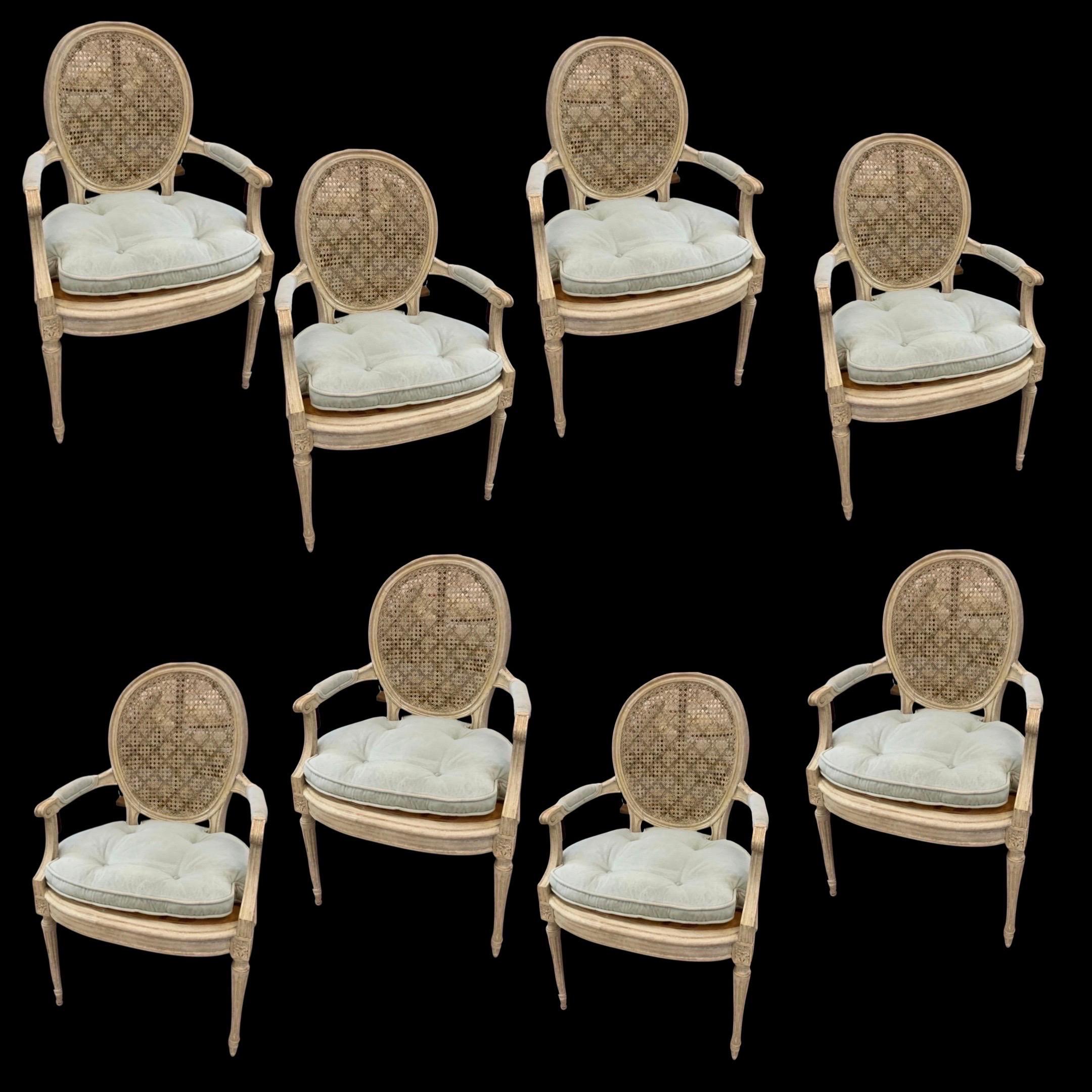 Néoclassique Chaises de salle à manger de style Maison Jansen Arthur Elrod Design Home Architectural Digest en vente
