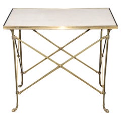 Maison Jansen Style Directoire Granite Top & Brass End Table