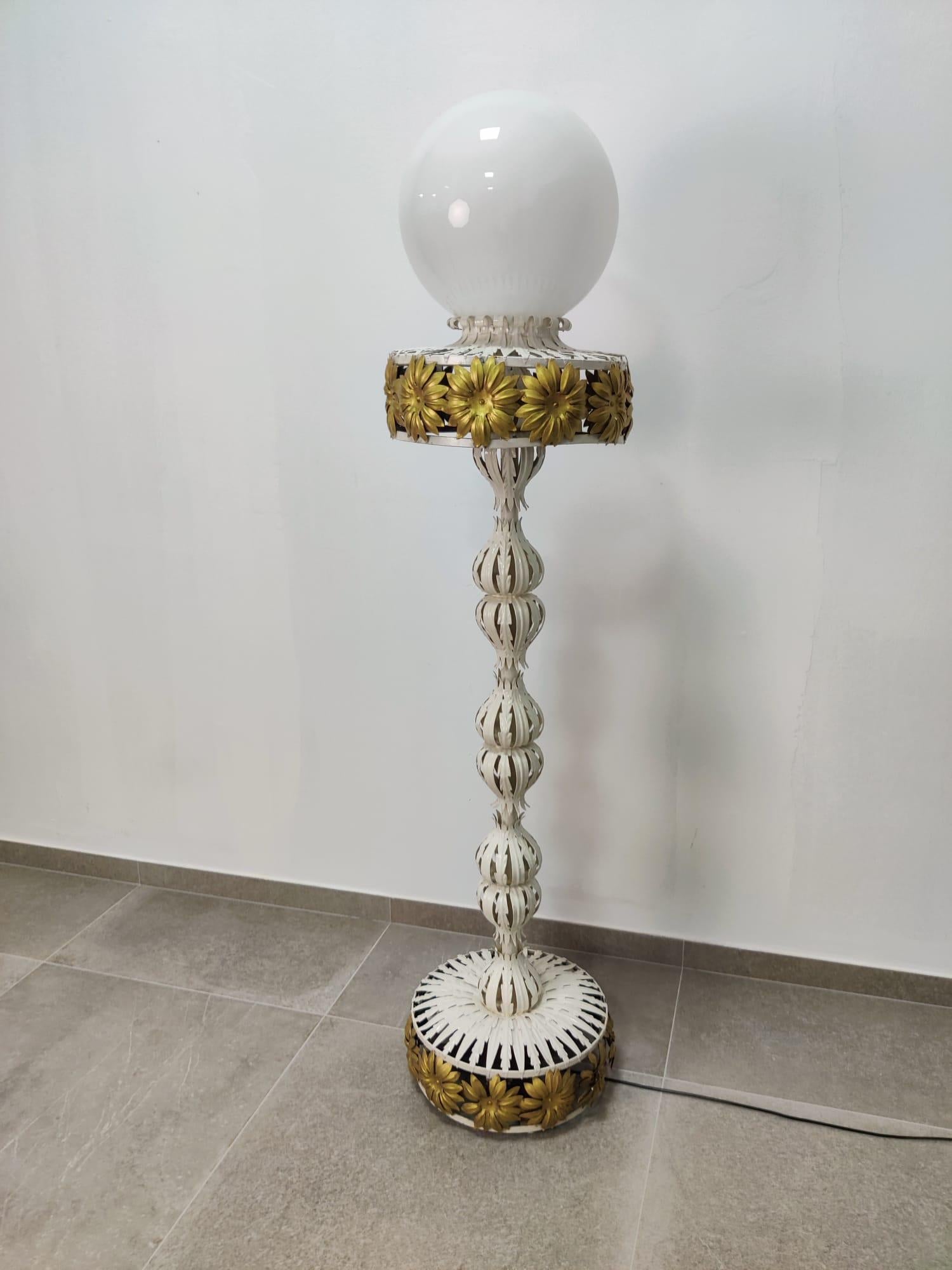 Hollywood Regency Maison Jansen Style Floor Lamp, 1960s For Sale