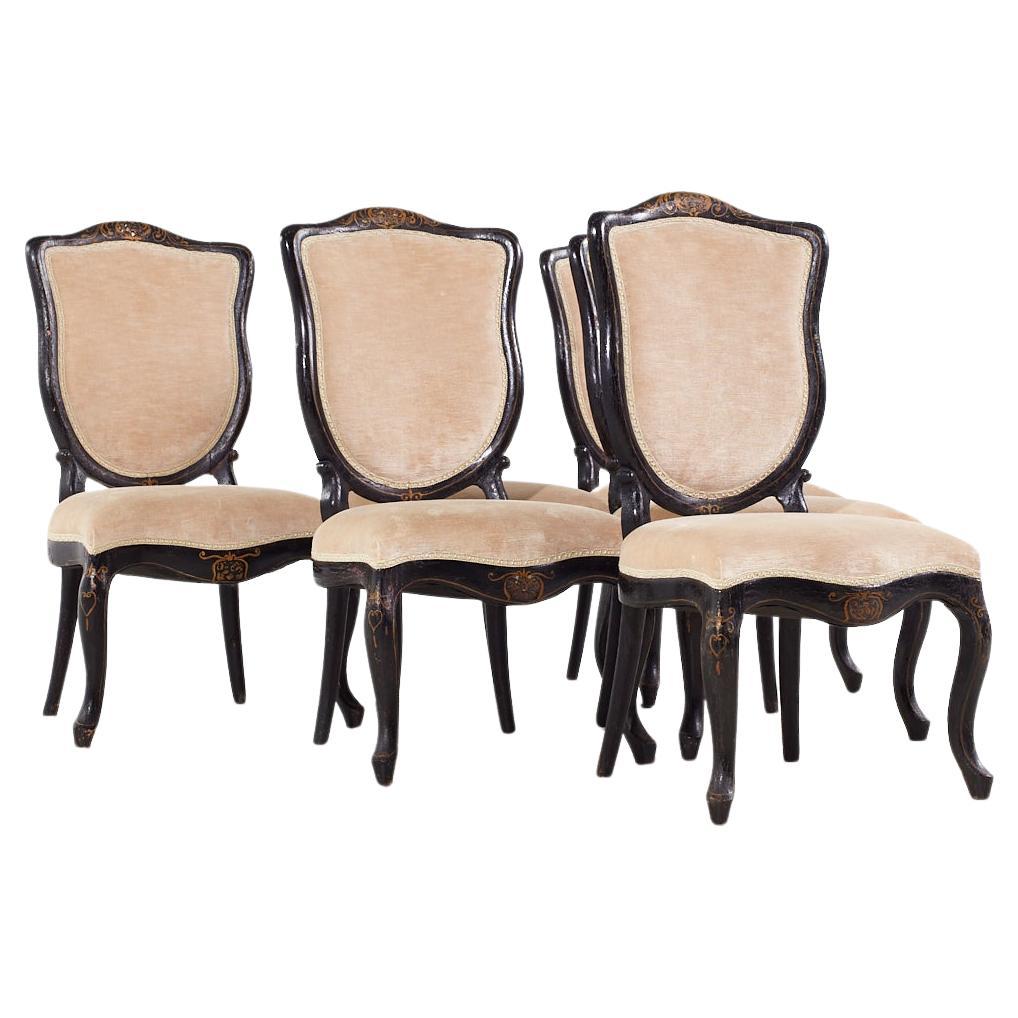 Maison Jansen Style French Dining Chairs - Set of 6 For Sale