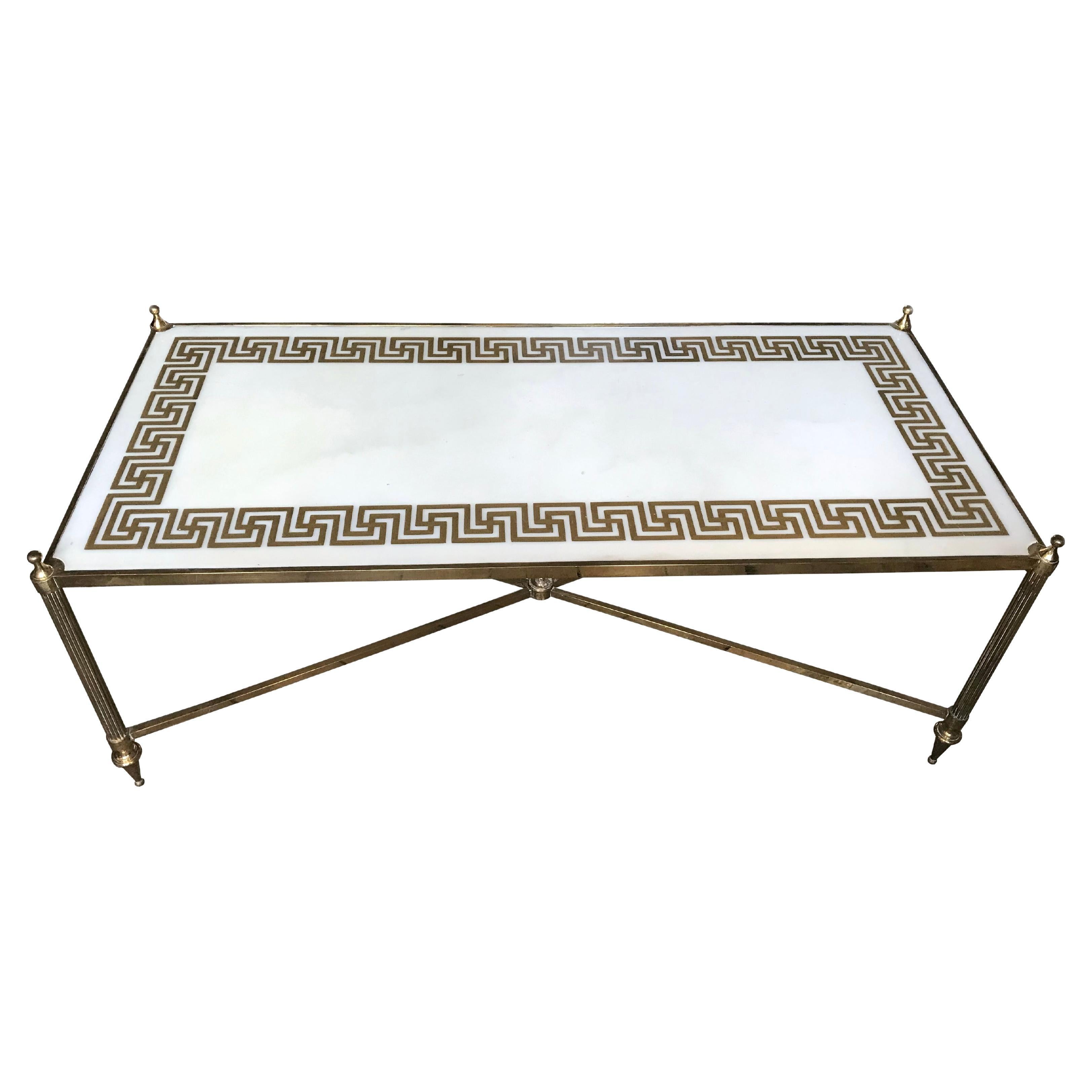 Maison Jansen Style Gilt Bronze and Marble Table