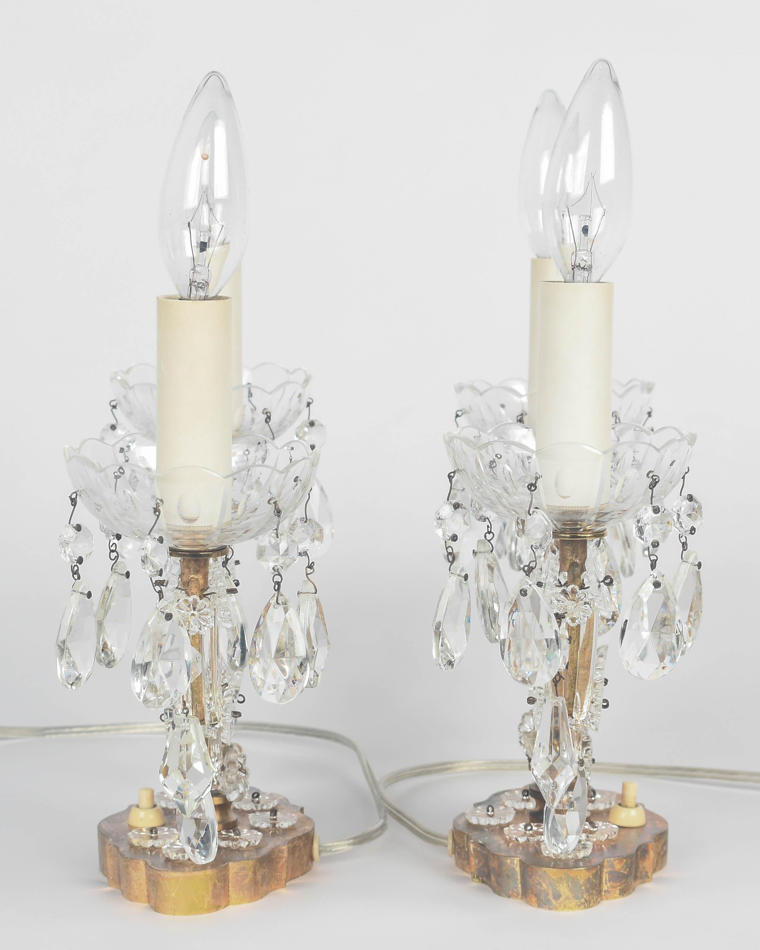Maison Jansen Style Girandole Table Lamps Pair 4