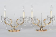 Maison Jansen Style Girandole Table Lamps Pair