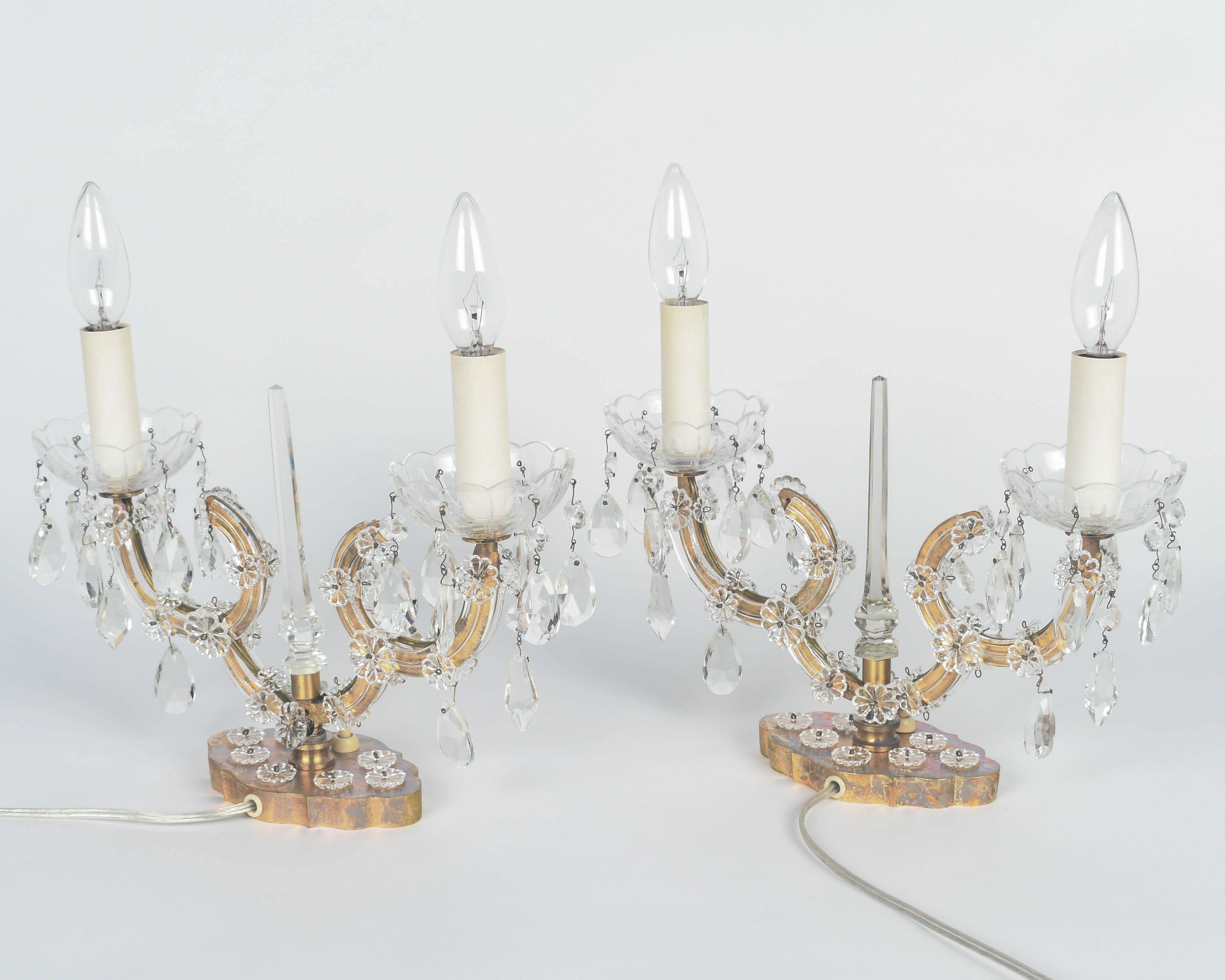 Maison Jansen Style Girandole Table Lamps Pair 1