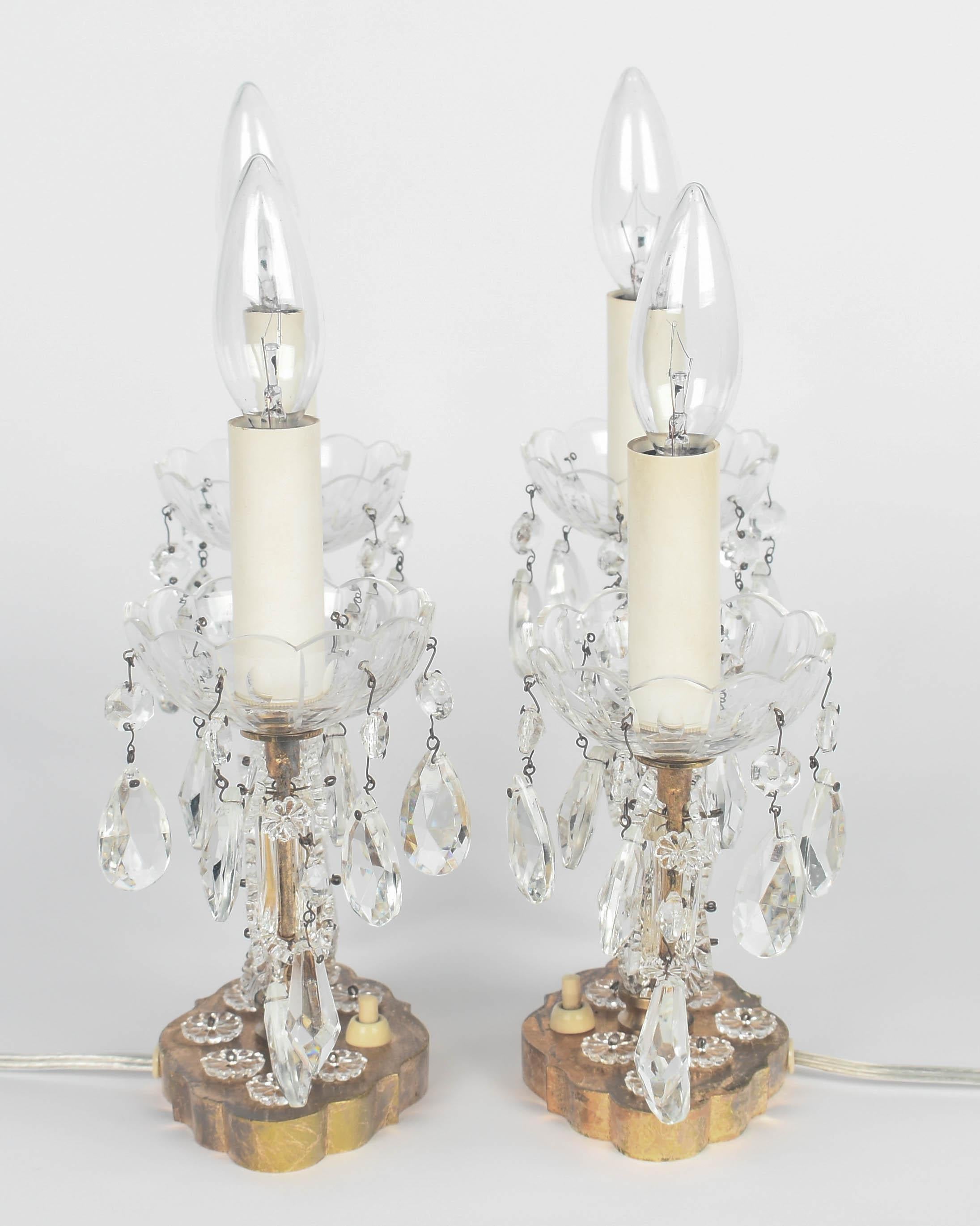 Maison Jansen Style Girandole Table Lamps Pair 2