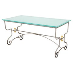 Maison Jansen Style Glass-Topped Center Table