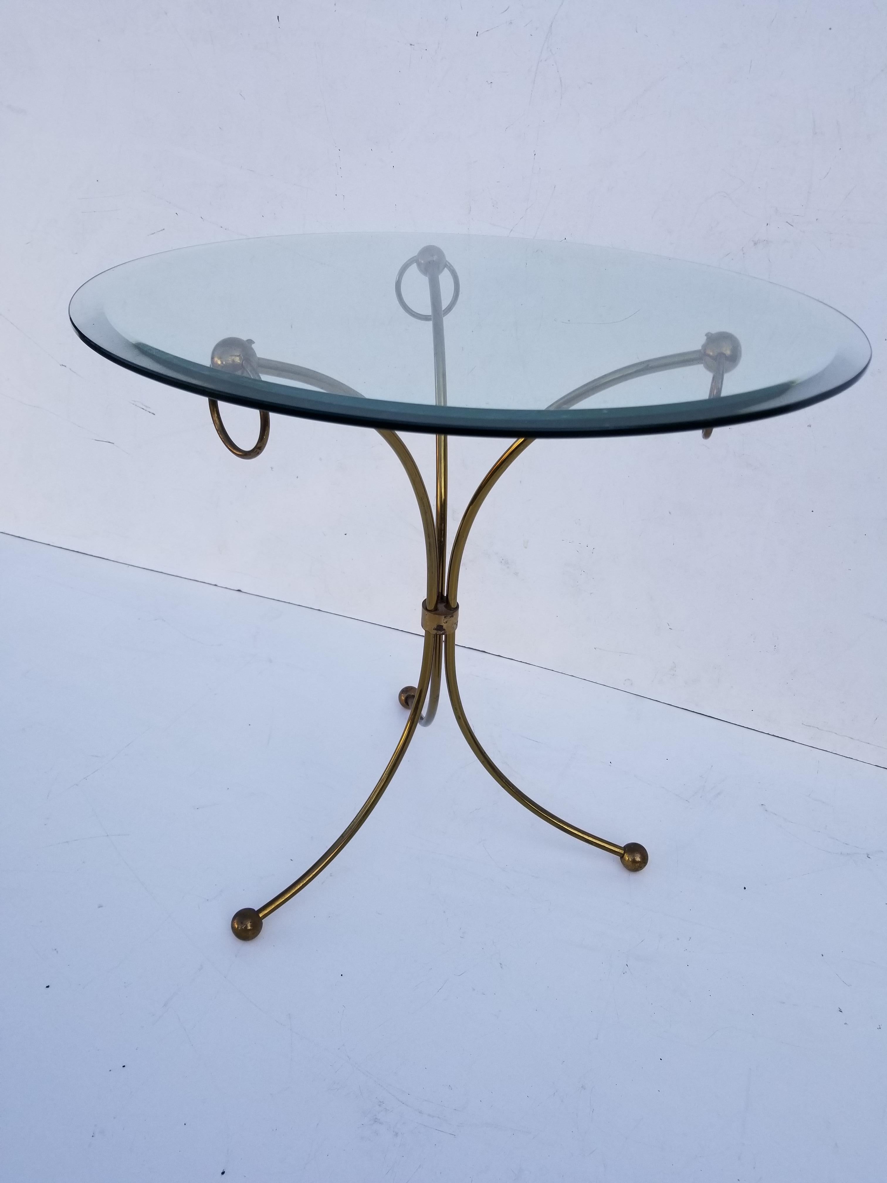 Brass Maison Jansen Style Guéridon Table