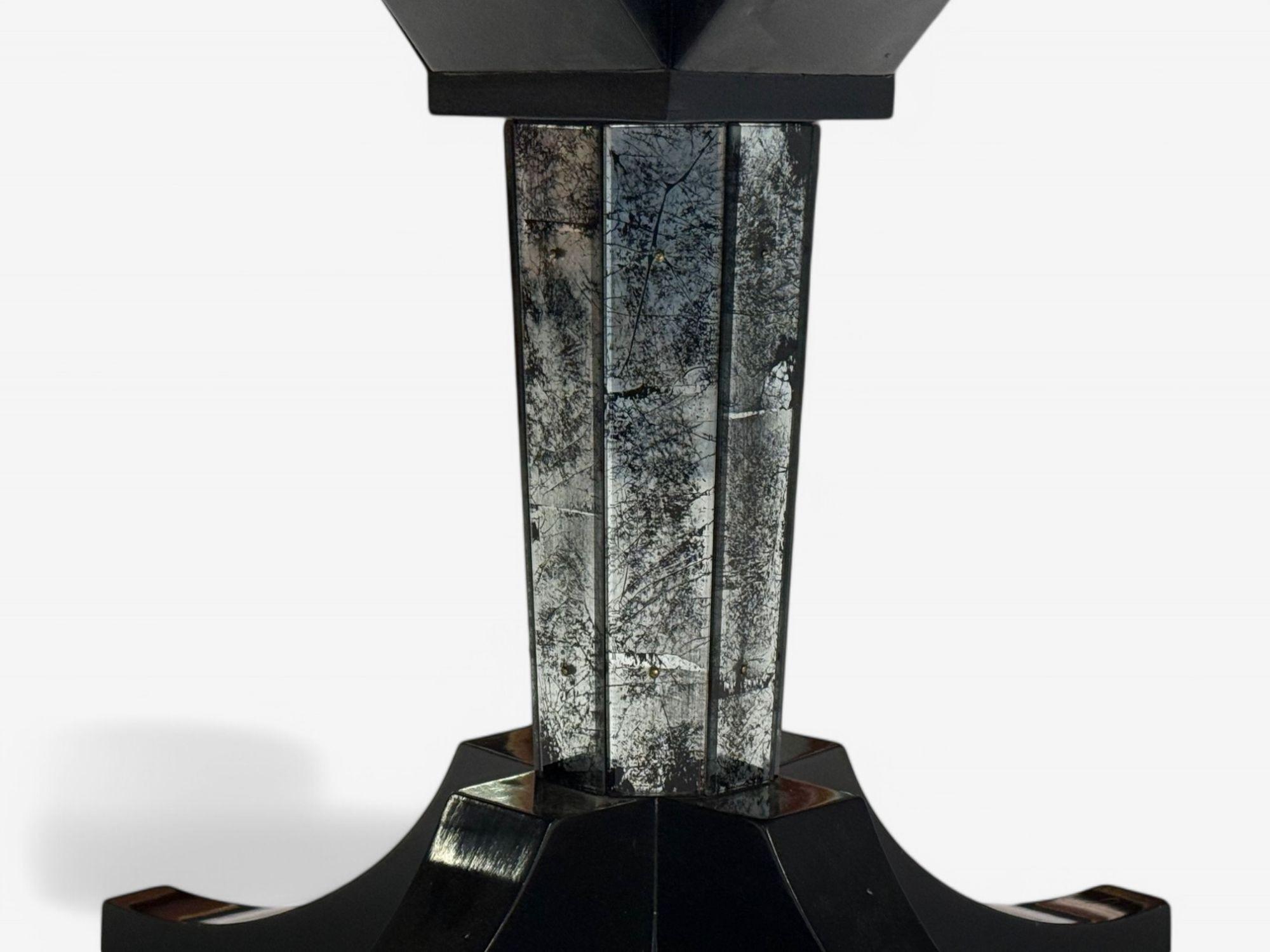 Maison Jansen Style, Hollywood Regency, Eglomise Mirror, Center Table, 20th C For Sale 1