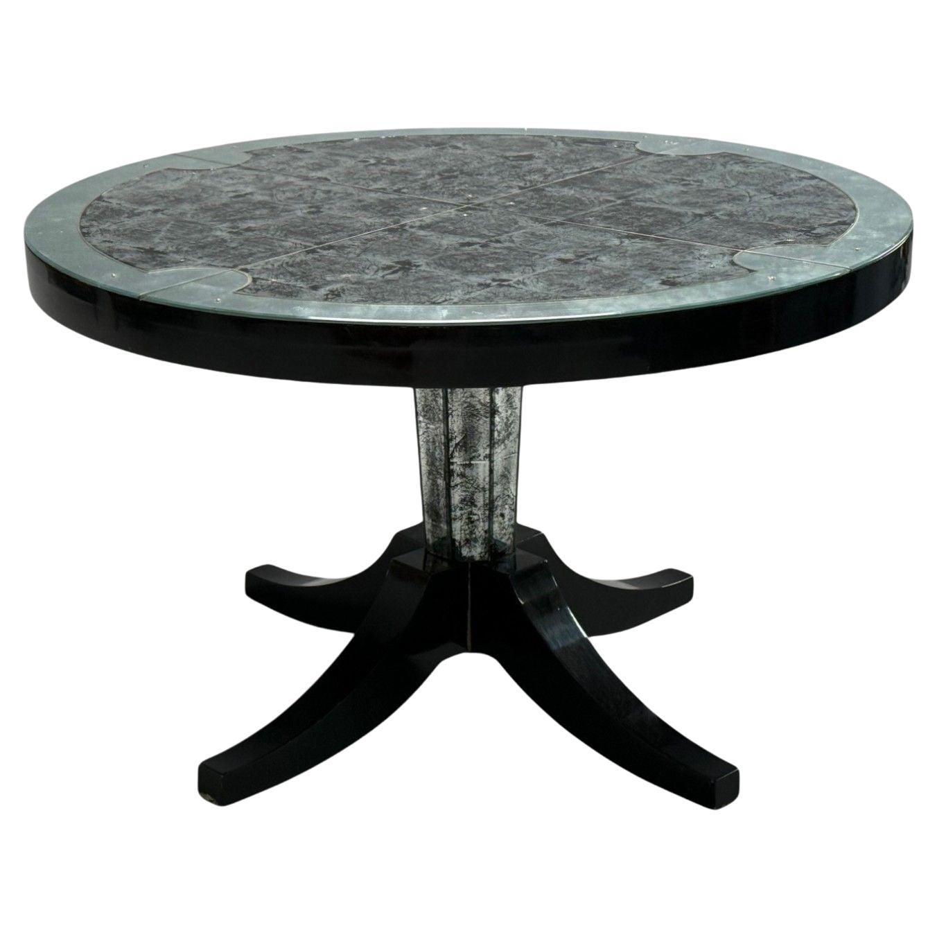 Maison Jansen Stil, Hollywood Regency, Eglomise Spiegel, Center Table, 20. Jahrhundert
