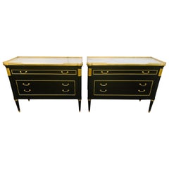 Vintage Maison Jansen Style Hollywood Regency Mounted Commodes, Nightstands or Cabinets