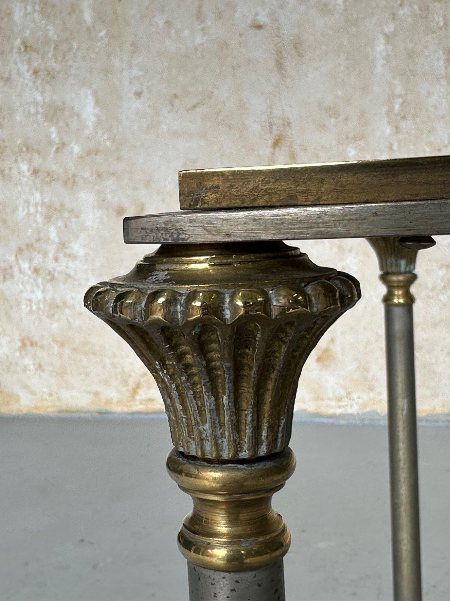 Maison Jansen Stil Italienisch 1940er Jahre Stahl und Glas End Tabelle im Angebot 7