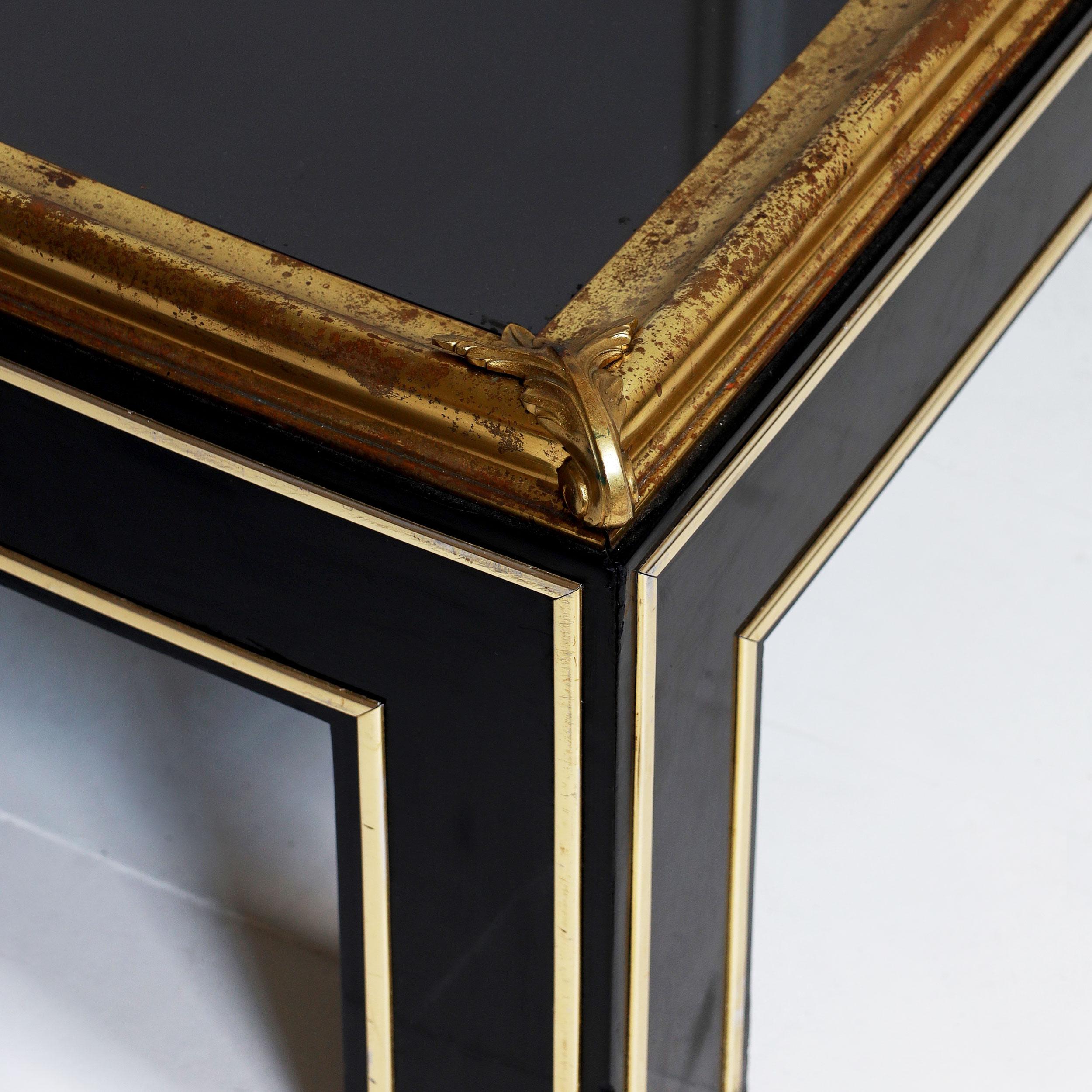 Polished Maison Jansen Style Lacquered Coffee Table For Sale