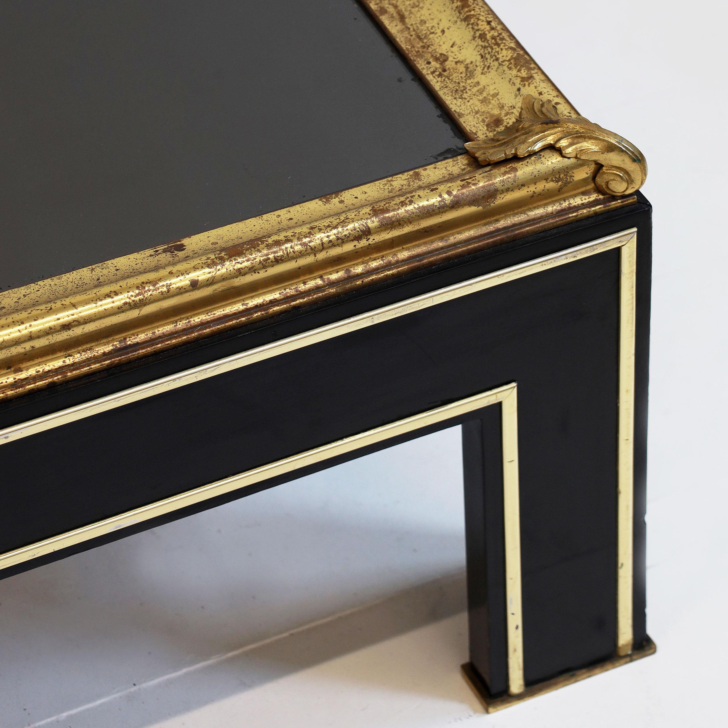 Late 20th Century Maison Jansen Style Lacquered Coffee Table For Sale
