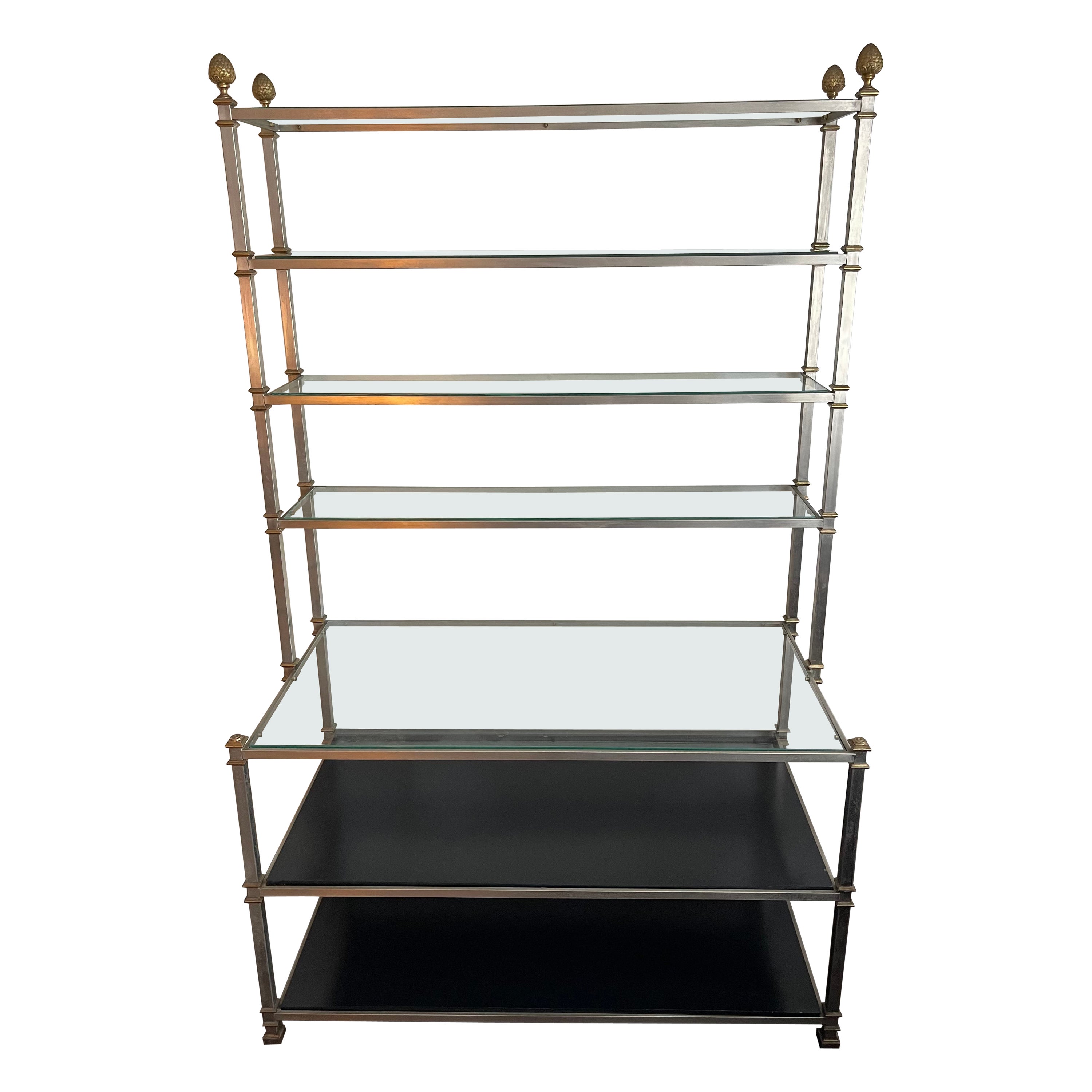 Maison Jansen Style Large Néoclassique Finition Gland Etagere ou Bibliothèque