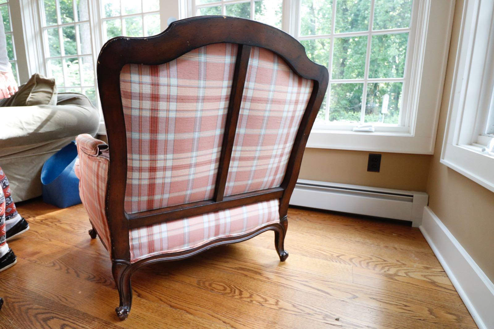 ON SALE NOW! Maison Jansen Style Louis XV Bergère Chair and Ottoman  2