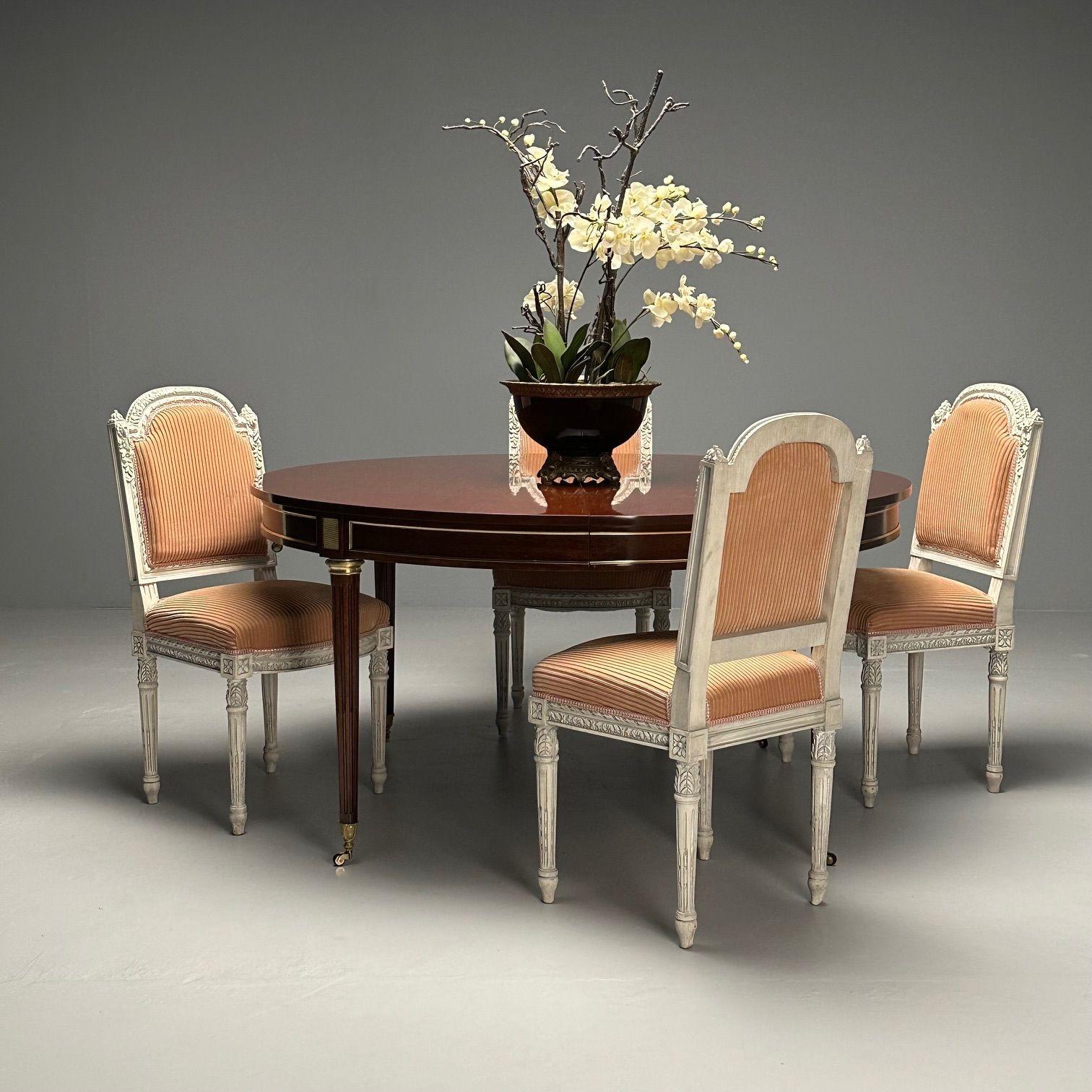 Maison Jansen, style français Louis XVI, table de salle à manger, circulaire, acajou, bronze en vente 10