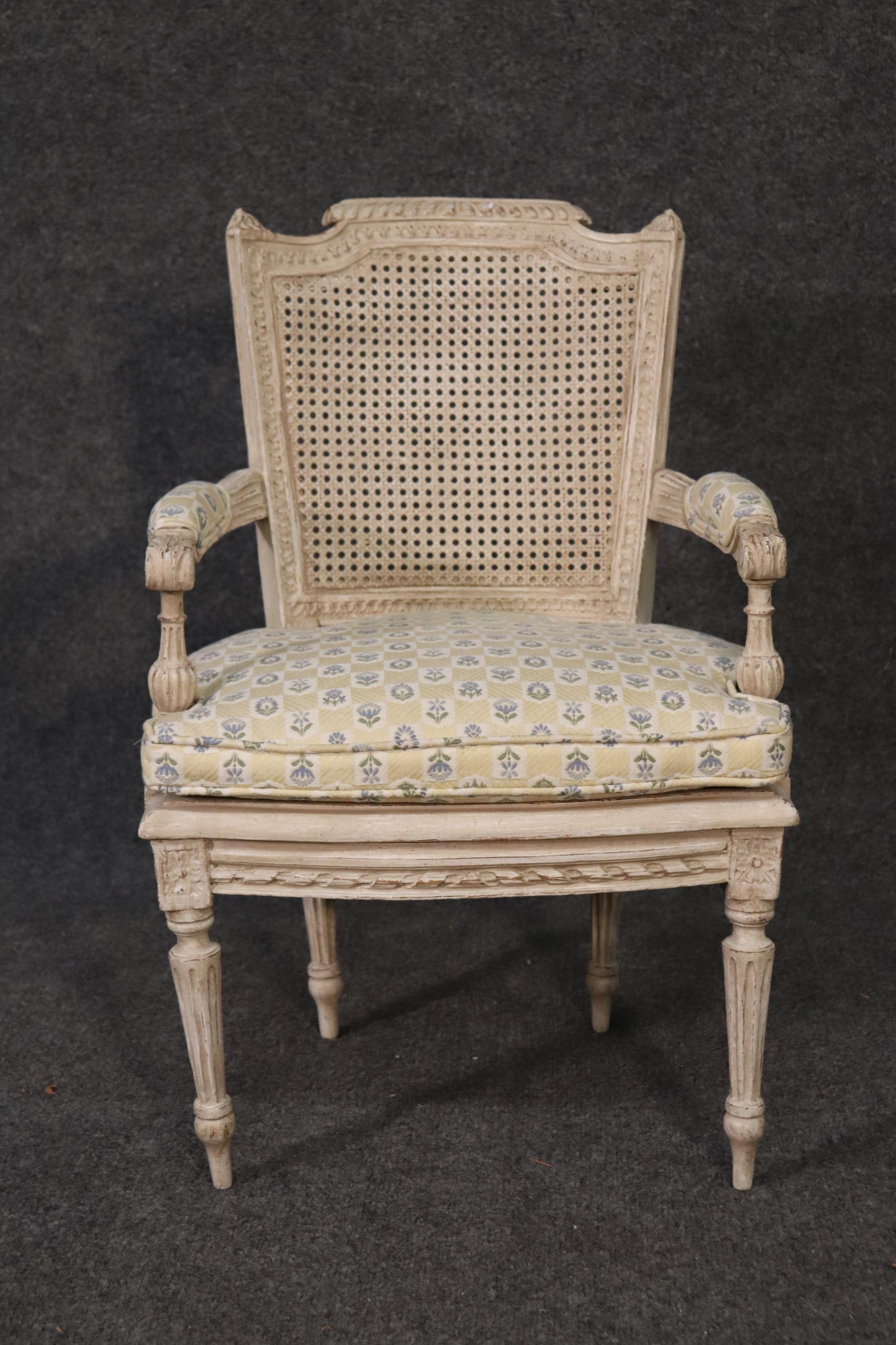 French Maison Jansen Style Louis XVI Painted Childs Chair or Salesman's Sample