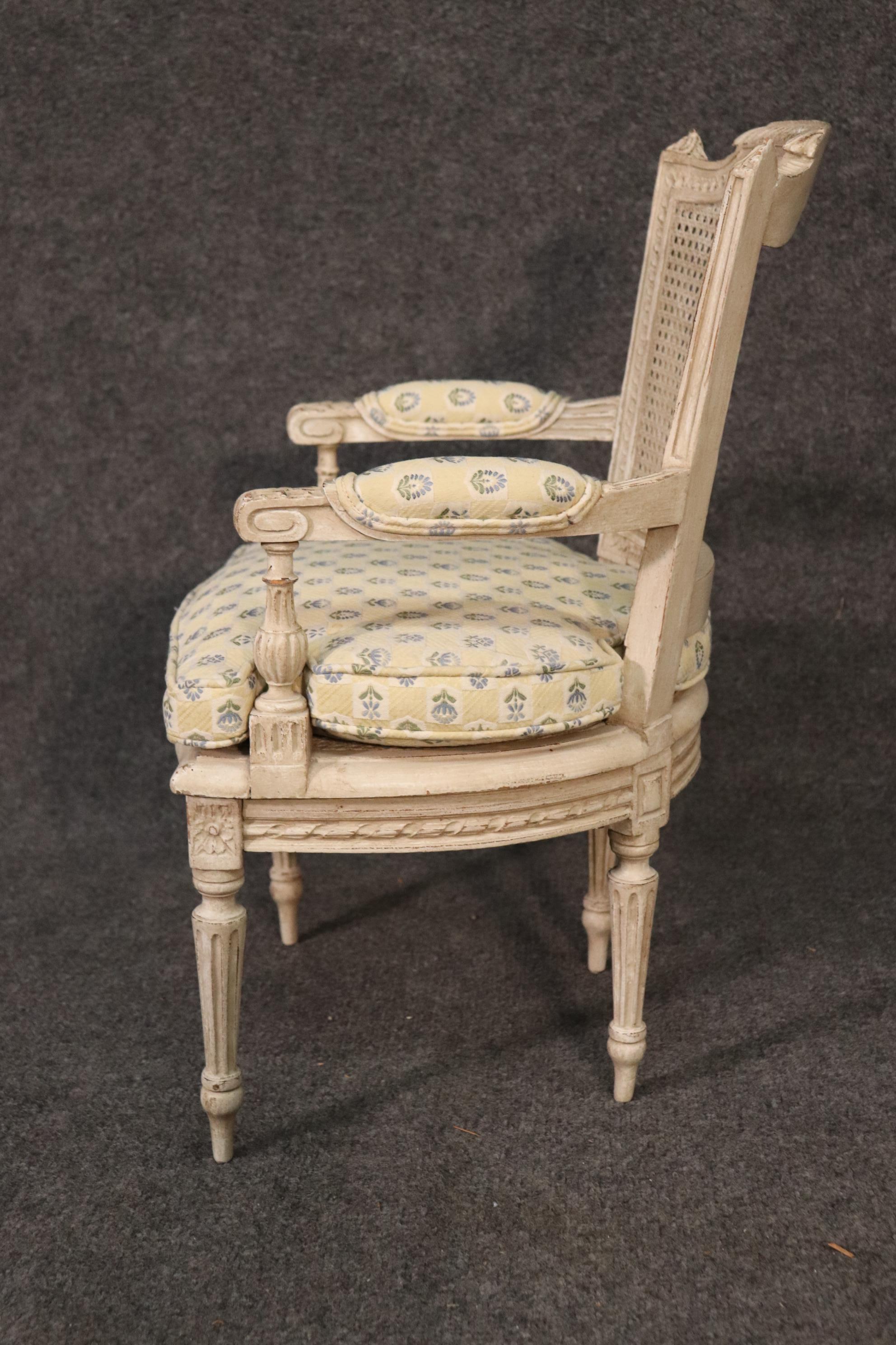 Early 20th Century Maison Jansen Style Louis XVI Painted Childs Chair or Salesman's Sample