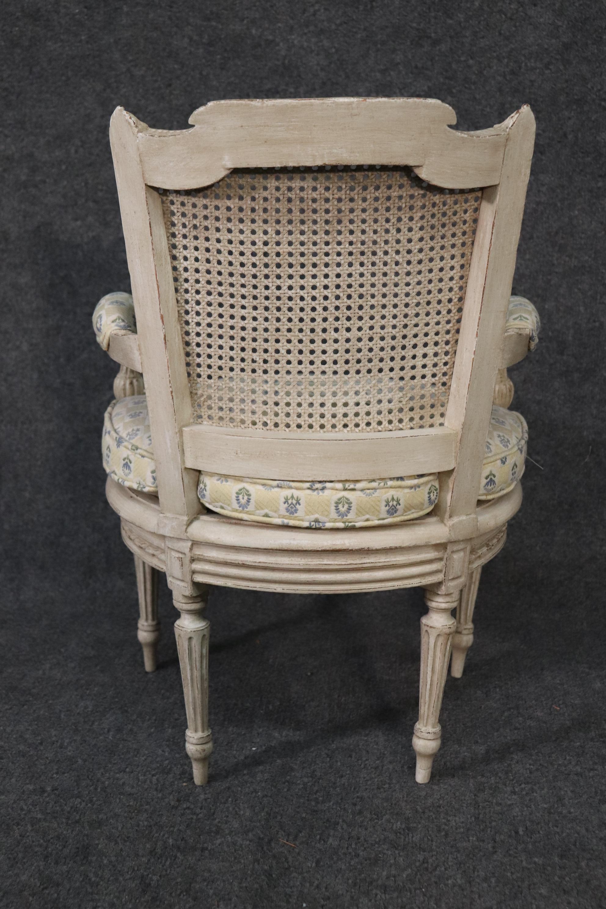 Beech Maison Jansen Style Louis XVI Painted Childs Chair or Salesman's Sample