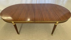 Maison Jansen Style Mahogany Dining, Conference Table, Louis XVI, Bronze