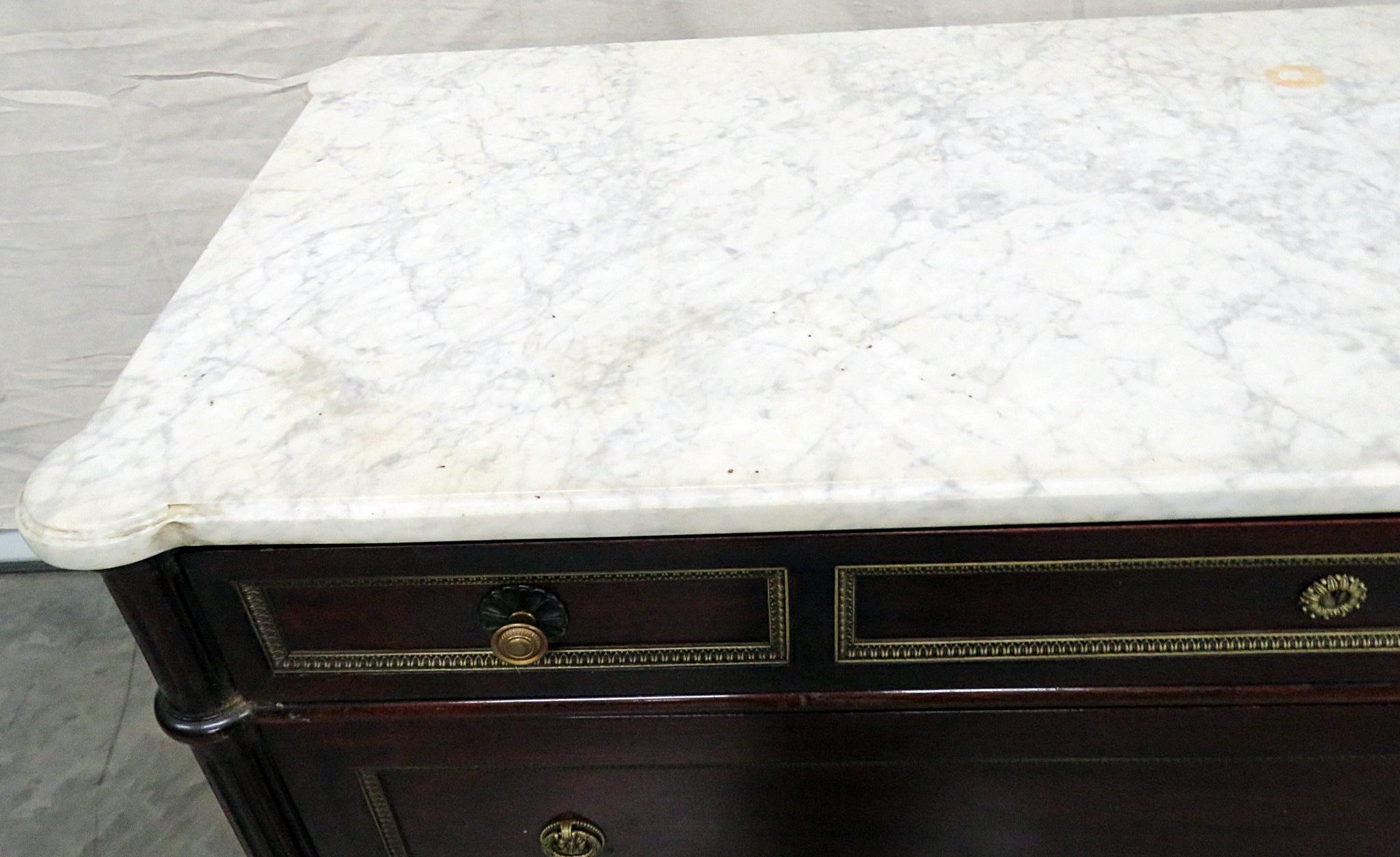 Maison Jansen Style Marble Top Commode In Good Condition In Swedesboro, NJ