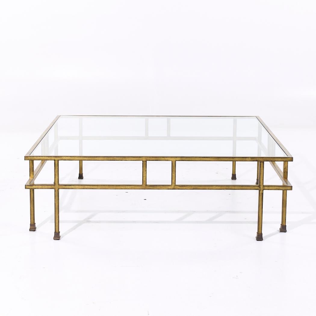 Maison Jansen Style Mid Century Large Italian Brass and Glass Coffee Table

This coffee table measures: 47.25 wide x 47.25 deep x 15.25 inches high

We take our photos in a controlled lighting studio to show as much detail as possible. We do not