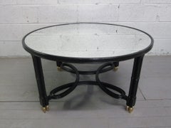 Maison Jansen Style Mirrored Top Coffee Table