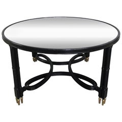 Maison Jansen Style Couchtisch mit verspiegelter Platte
