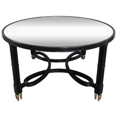 Retro Maison Jansen Style Mirrored Top Coffee Table