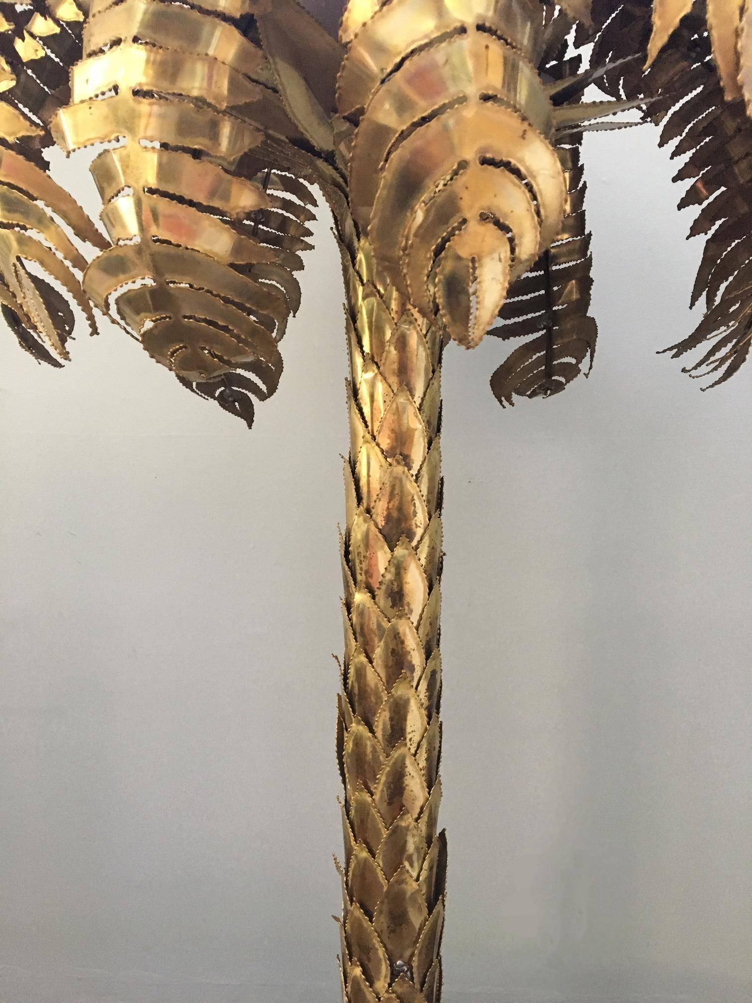 maison jansen palm tree lamp