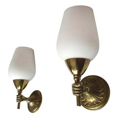 Maison Jansen Style Neoclassical Bronze Sconces, France, 1950