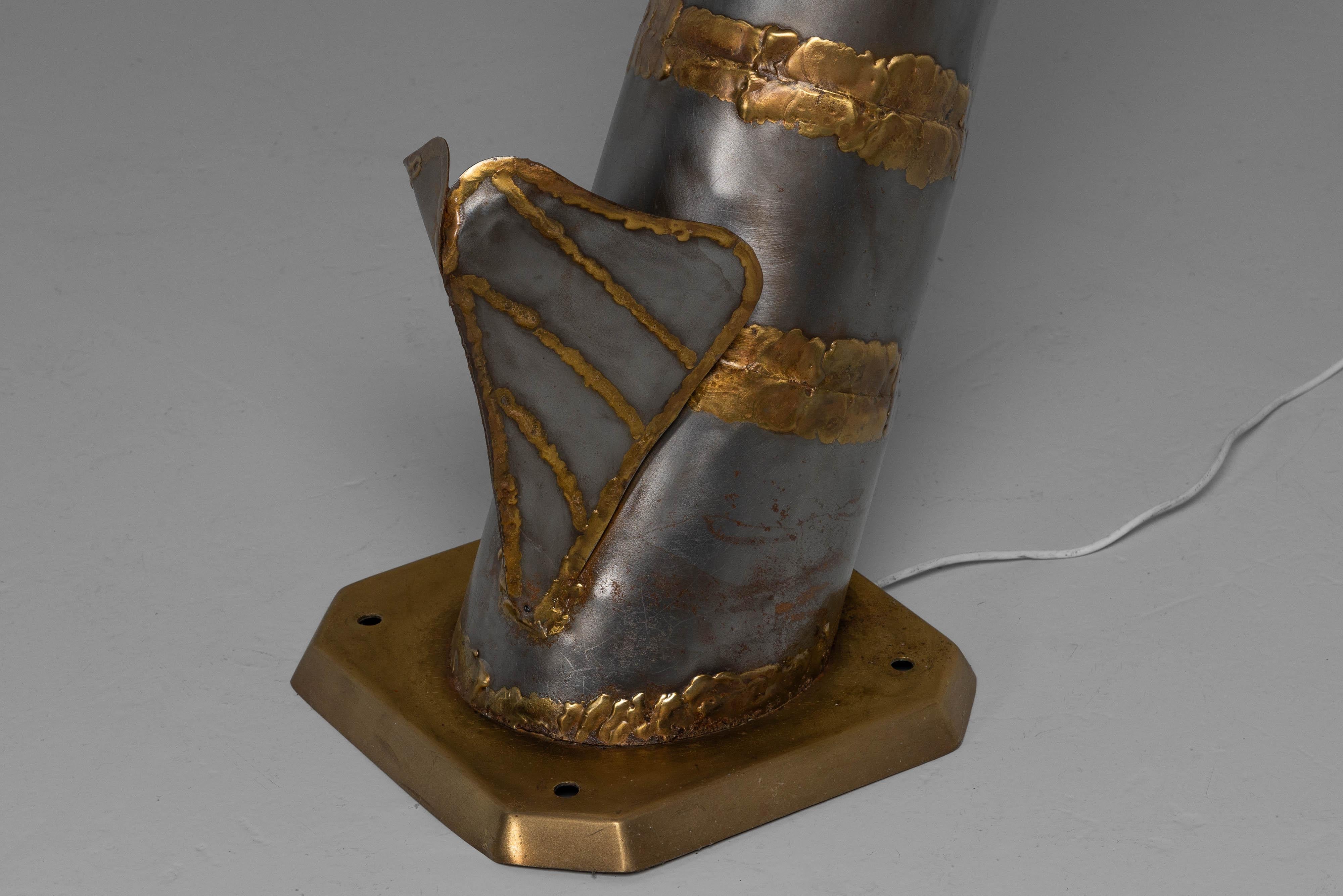 Palmen-Stehlampe im Stil von Maison Jansen, Frankreich 1970er Jahre im Angebot 1