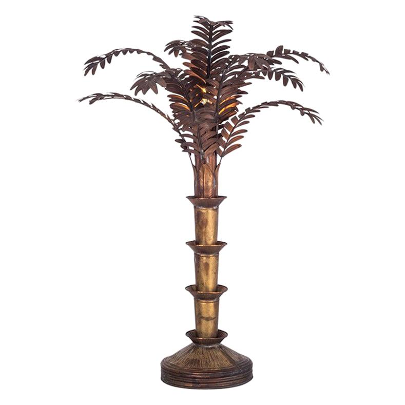 Maison Jansen Style Palmtree Table Lamp in Brass