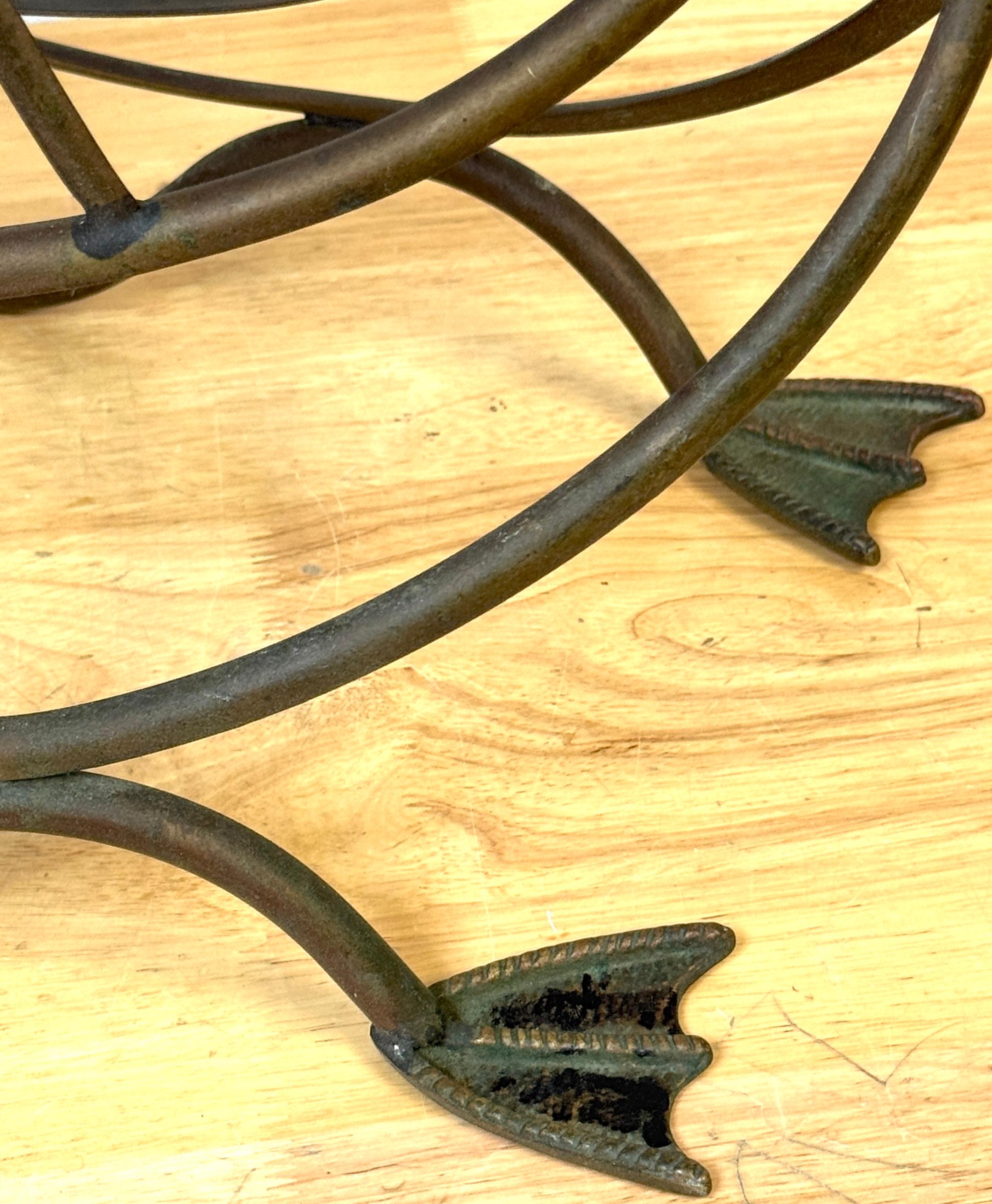 Maison Jansen Style Patinated Bronze Swan Magazine or Display Rack, C. 1960s For Sale 3