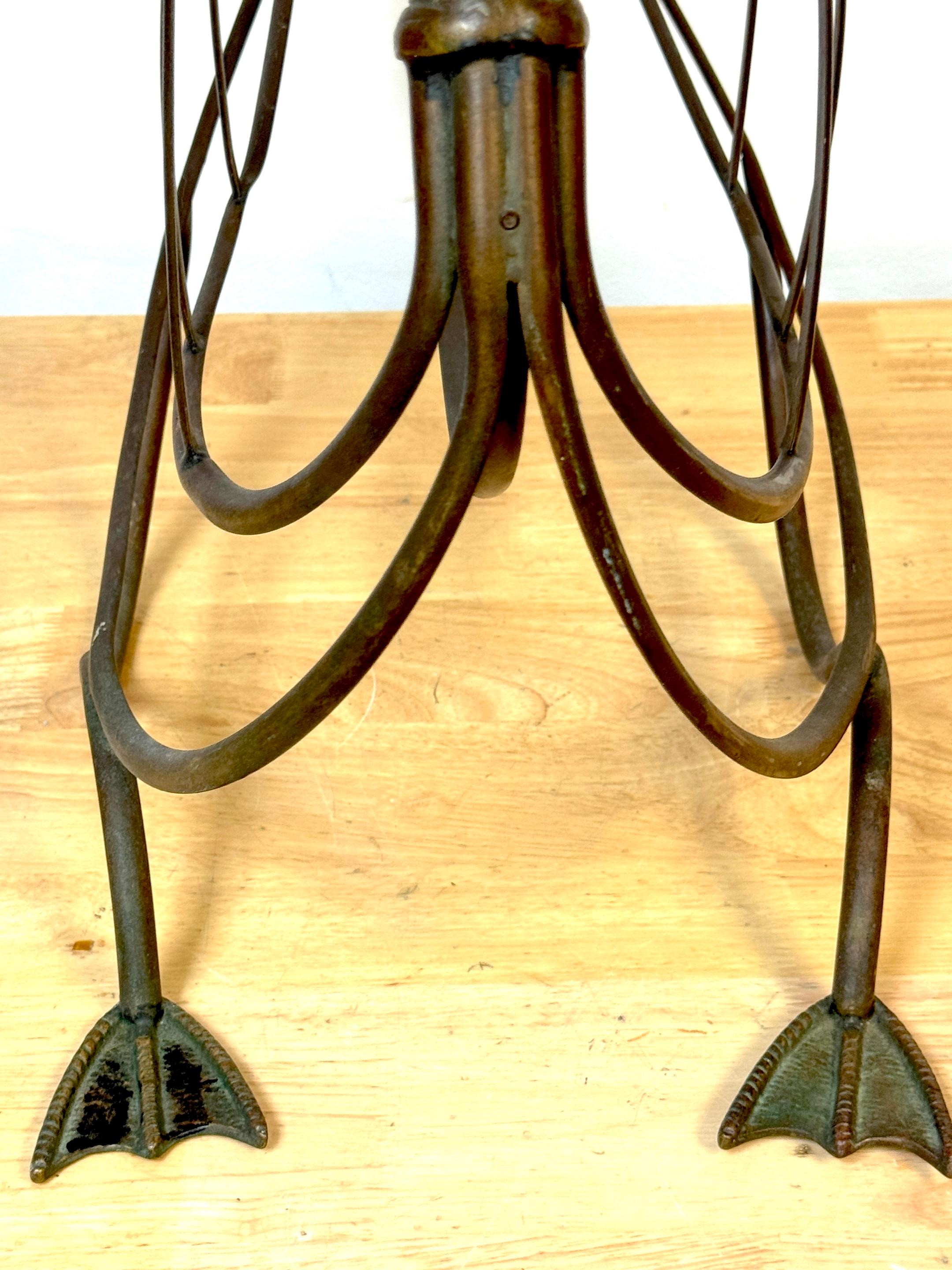 20th Century Maison Jansen Style Patinated Bronze Swan Magazine or Display Rack, C. 1960s For Sale