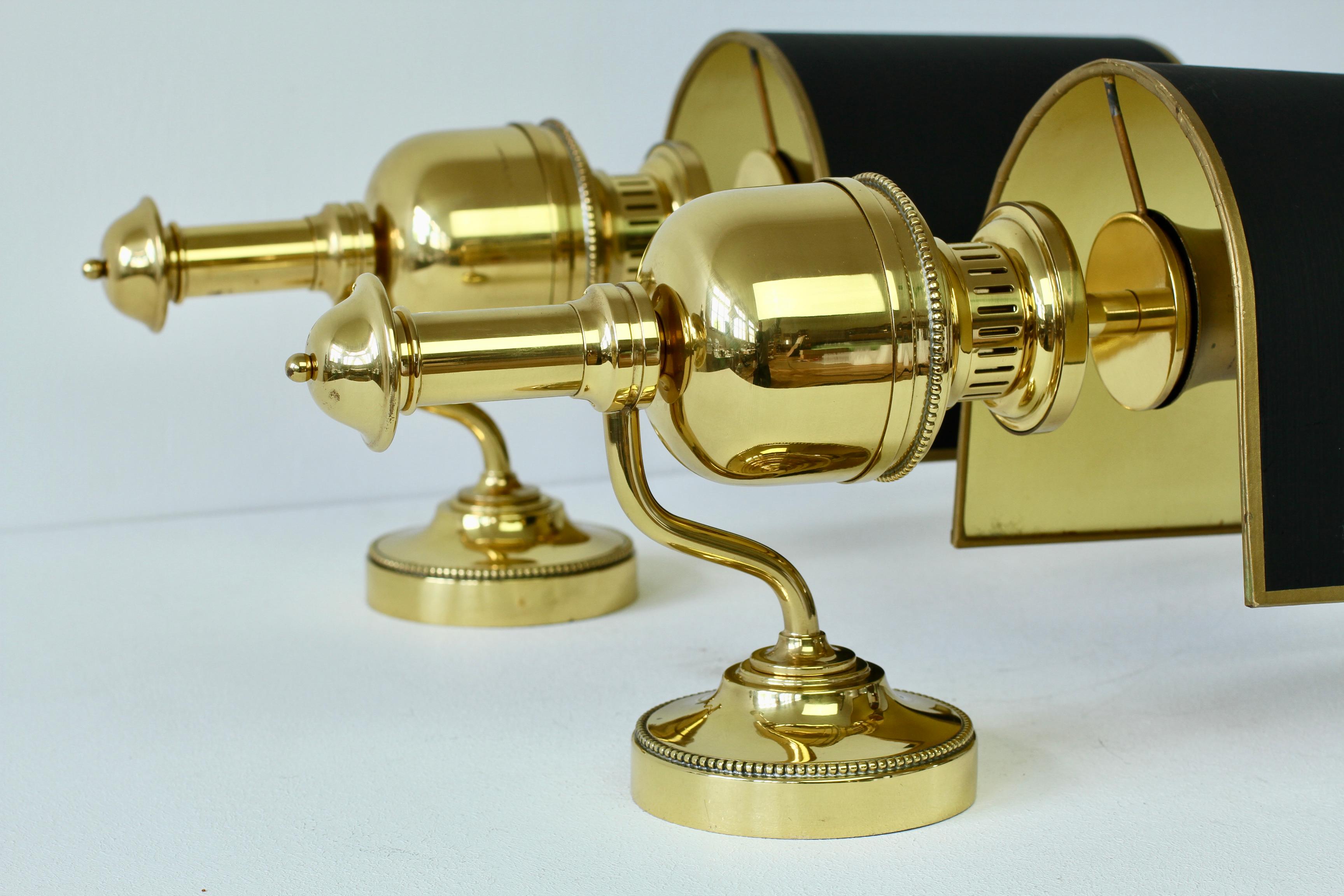 Maison Jansen Style Polished Brass Sconces by Vereinigte Werkstätten München For Sale 5