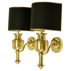 Maison Jansen Style Polished Brass Sconces by Vereinigte Werkstätten München