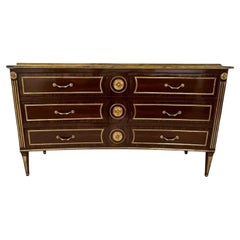 Maison Jansen, stile neoclassico russo, grande commode, mogano, bronzo