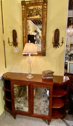 Console di servizio in stile Maison Jansen Credenza di qualità personalizzata con lati curvi