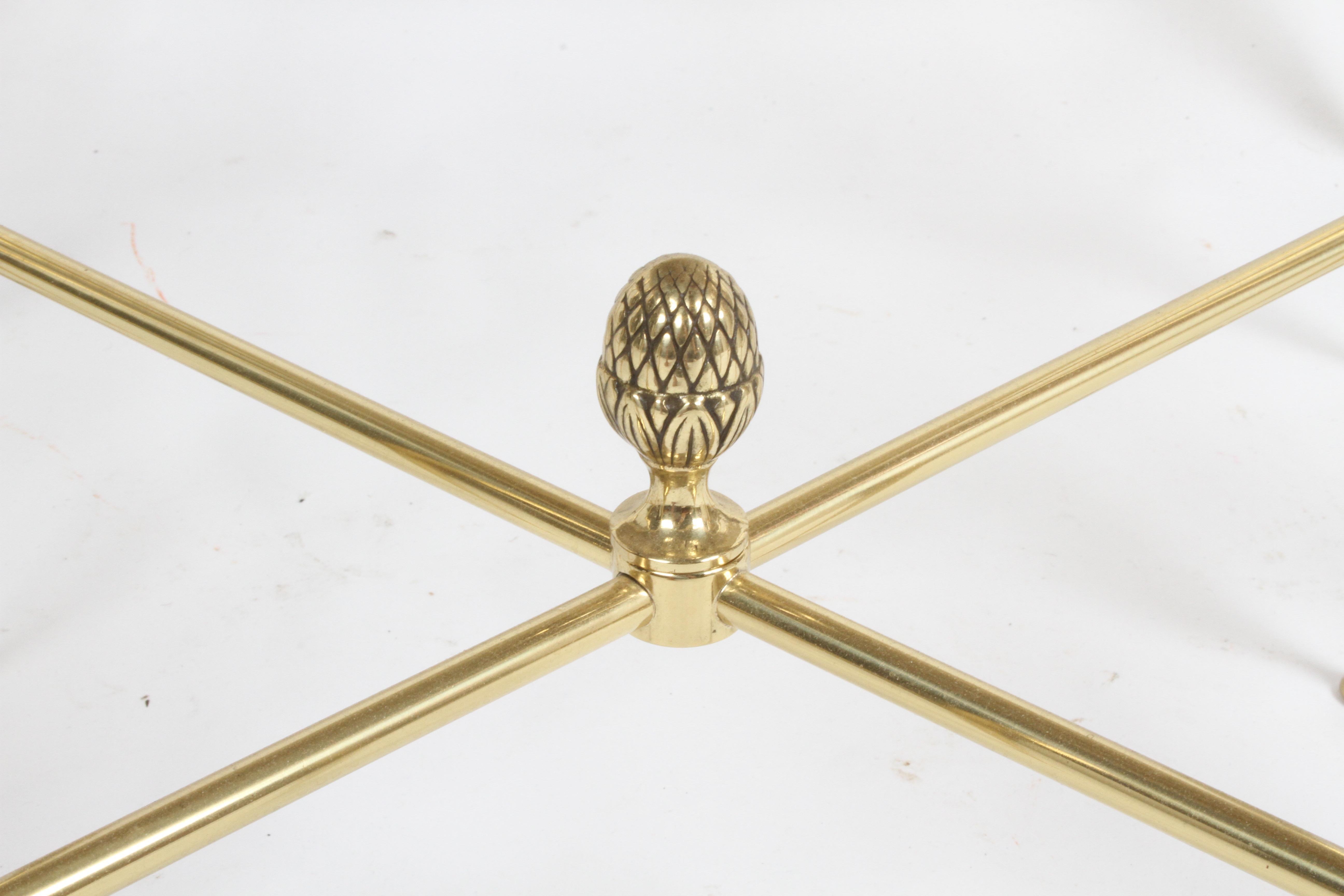 Maison Jansen Style, Set of Three Neo-Classical Bronze & Glass Nesting Tables 5