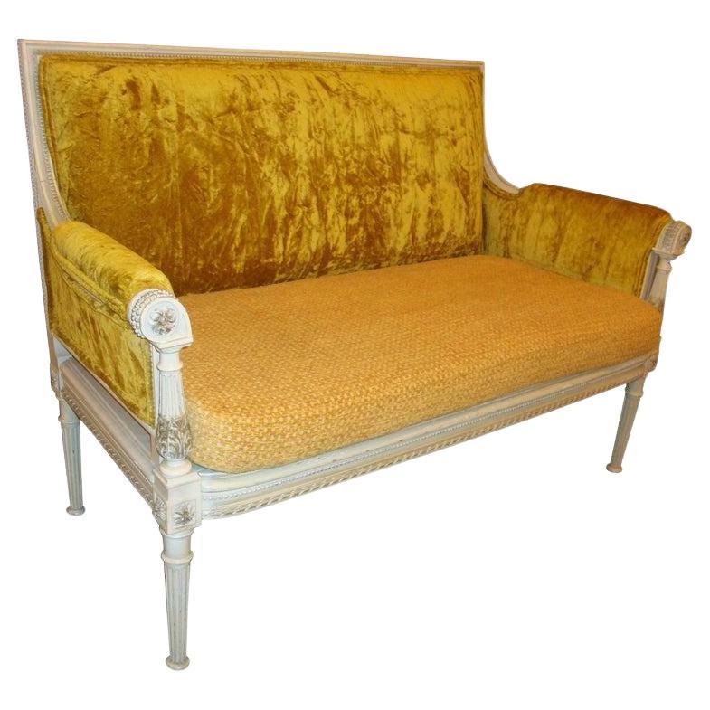 Maison Jansen Style Settee with Painted Finish For Sale
