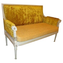 Antique Maison Jansen Style Settee with Painted Finish