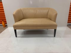 Maison Jansen Style small leather sofa
