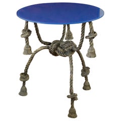 Maison Jansen Style Solid Brass Rope Table