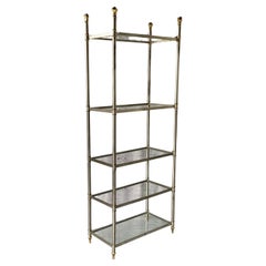 Etagere im Stil von Maison Jansen aus Stahl und Messing