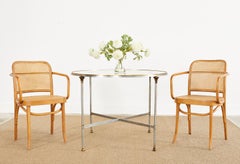 Maison Jansen Style Steel Bronze Neoclassical Center or Dining Table