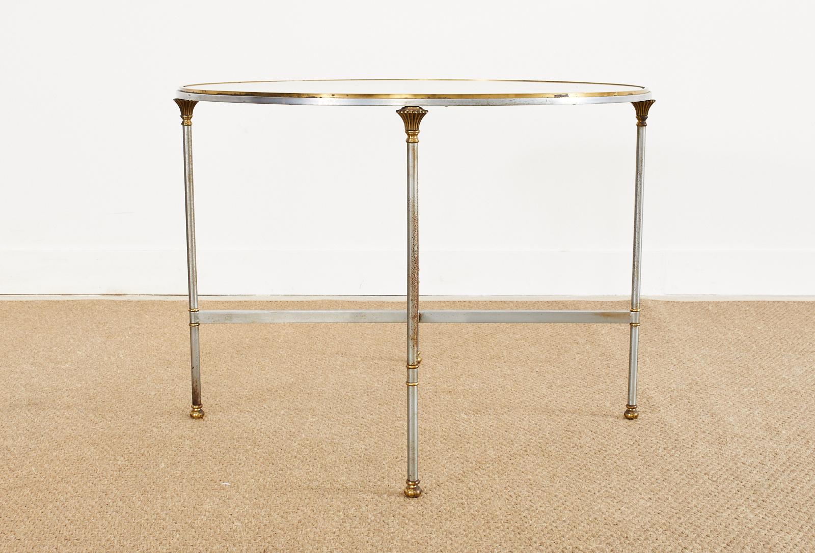 Maison Jansen Style Steel Bronze Neoclassical Center or Dining Table 2
