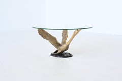 Maison Jansen Style Swan Coffee Table Bronze France 1970