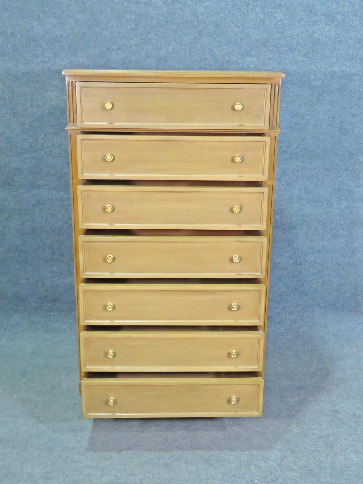 Louis XVI Maison Jansen Style Tall Chest of Drawers 1 of 2 Similar Chests